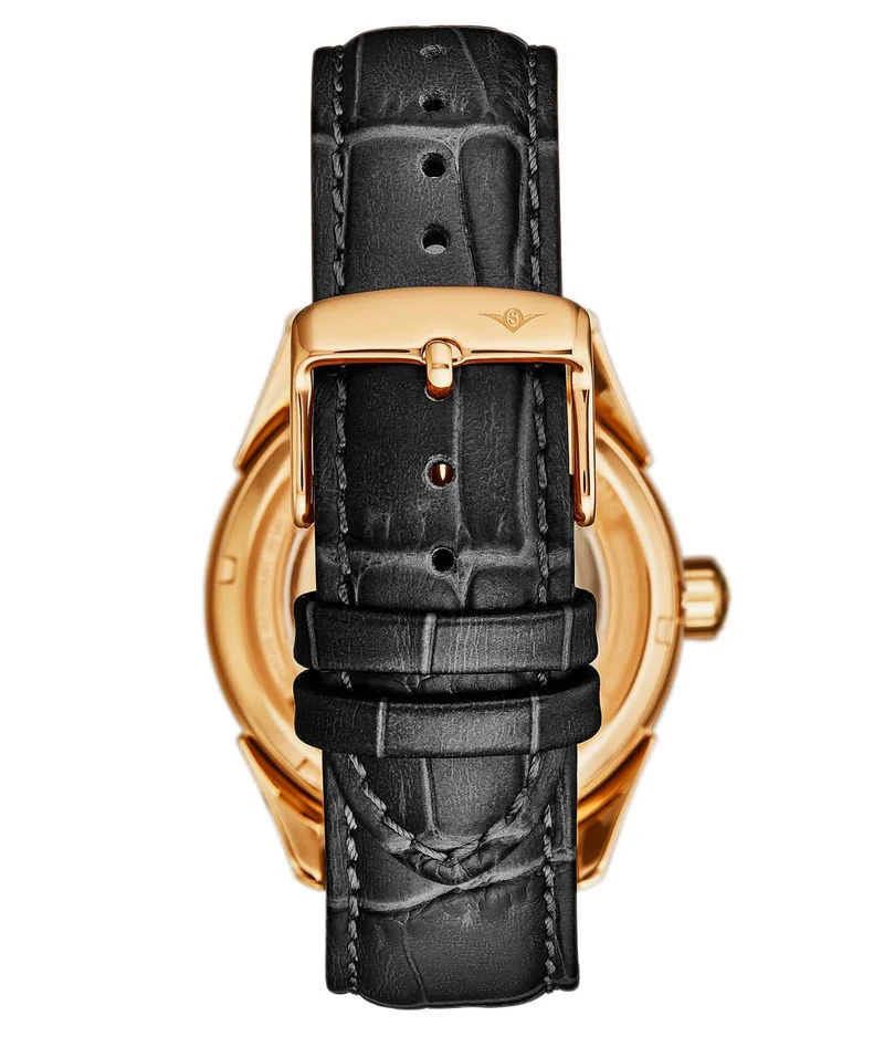 Stührling Vanguard 1019 Dual Time Automatic 42mm Skeleton