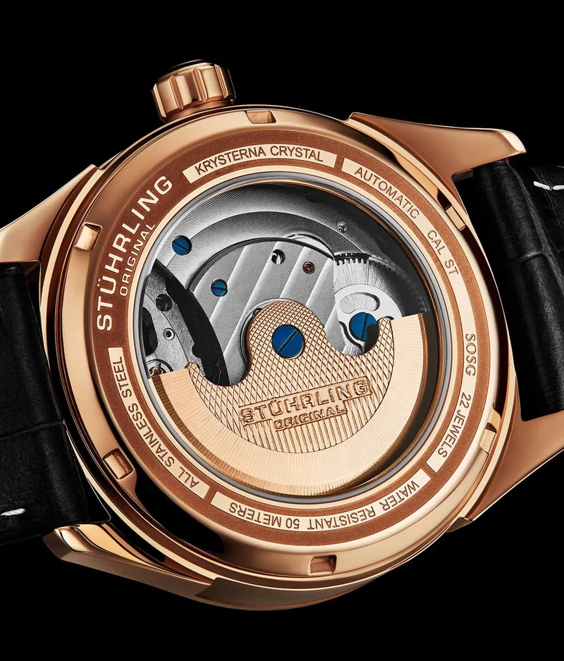 Stührling Vanguard 1019 Dual Time Automatic 42mm Skeleton