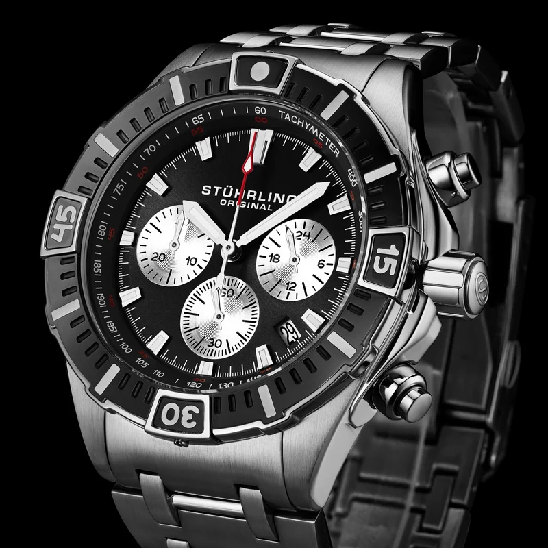 Stührling Stellar 44mm Japanese 1022 Quartz Chronograph