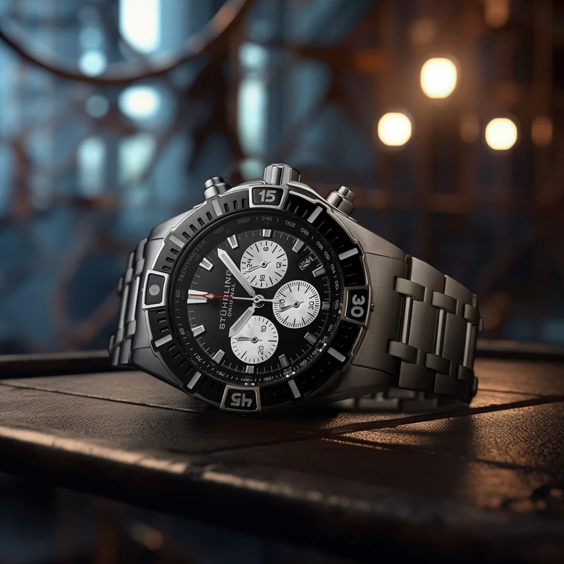 Stührling Stellar 44mm Japanese 1022 Quartz Chronograph