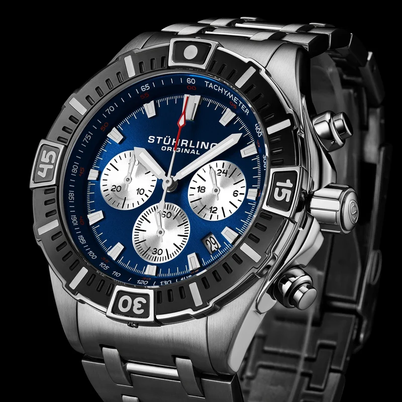 Stührling Stellar 44mm Japanese 1022 Quartz Chronograph