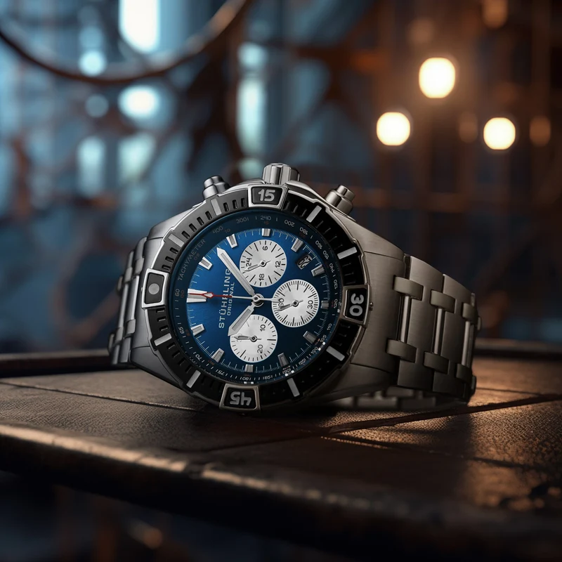 Stührling Stellar 44mm Japanese 1022 Quartz Chronograph