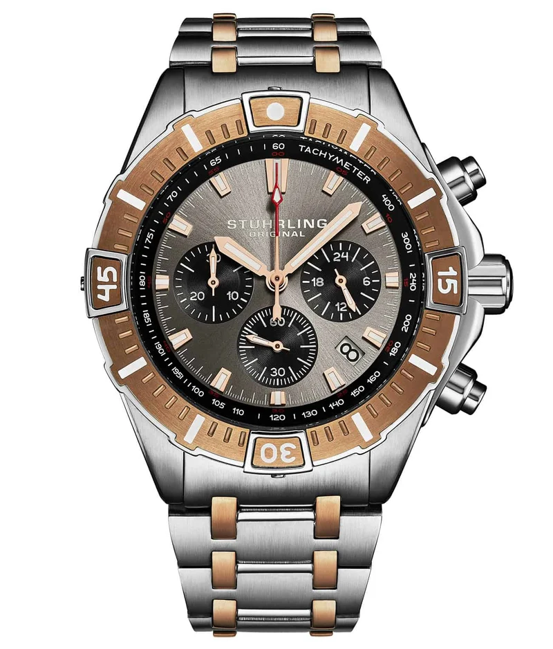 Stührling Stellar 44mm Japanese 1022 Quartz Chronograph