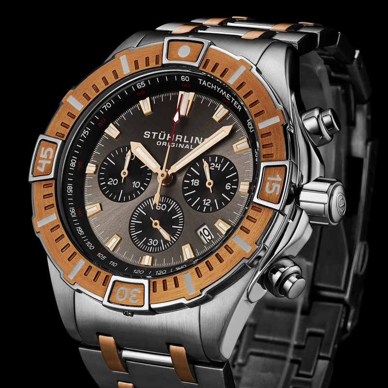 Stührling Stellar 44mm Japanese 1022 Quartz Chronograph