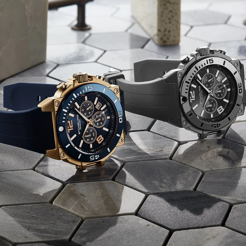 Stührling Spectra 4054 Japanese Quartz Chronograph 50mm Watch