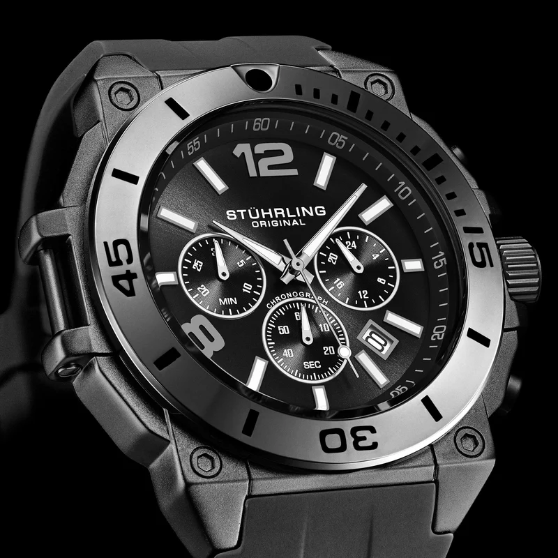 Stührling Spectra 4054 Japanese Quartz Chronograph 50mm Watch