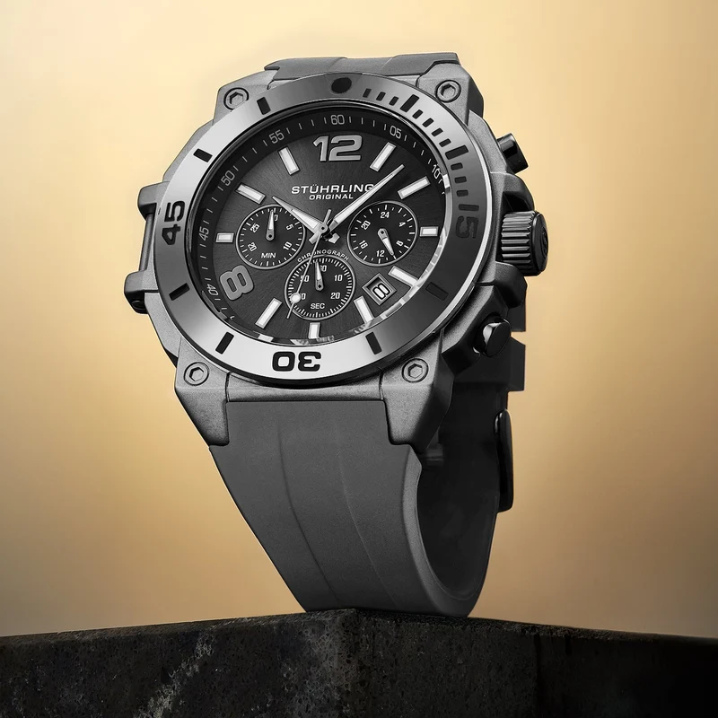 Stührling Spectra 4054 Japanese Quartz Chronograph 50mm Watch