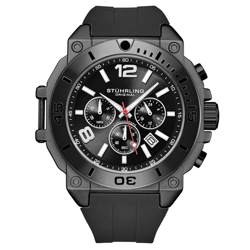 Stührling Spectra 4054 Japanese Quartz Chronograph 50mm Watch