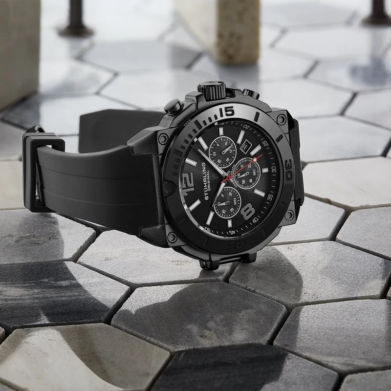 Stührling Spectra 4054 Japanese Quartz Chronograph 50mm Watch