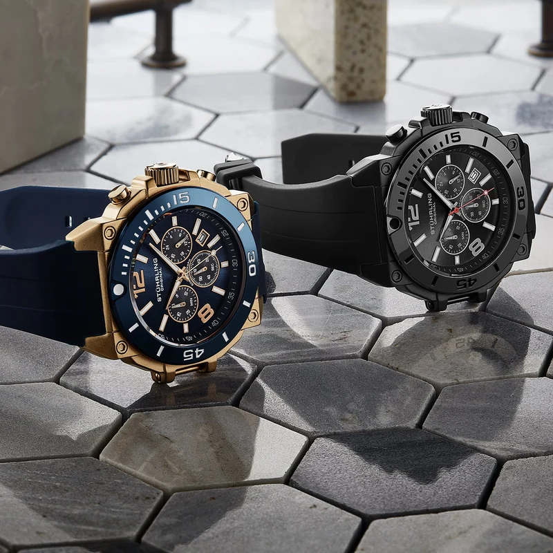 Stührling Spectra 4054 Japanese Quartz Chronograph 50mm Watch