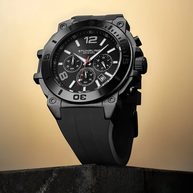 Stührling Spectra 4054 Japanese Quartz Chronograph 50mm Watch