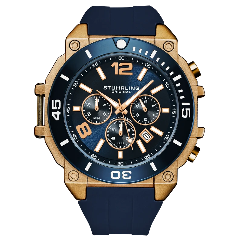 Stührling Spectra 4054 Japanese Quartz Chronograph 50mm Watch