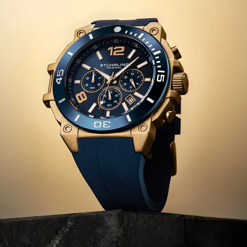 Stührling Spectra 4054 Japanese Quartz Chronograph 50mm Watch