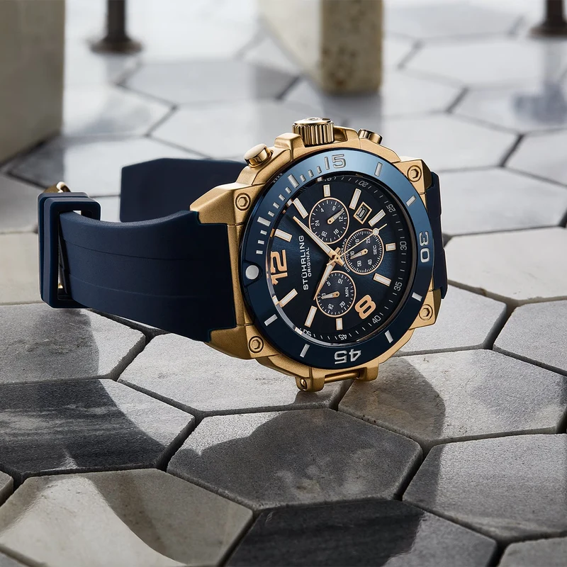 Stührling Spectra 4054 Japanese Quartz Chronograph 50mm Watch