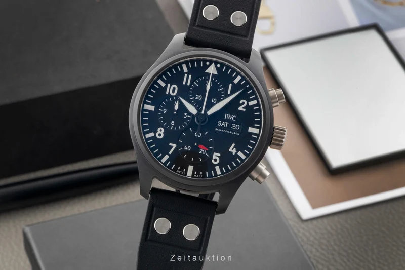 IWC Fliegerchronograph chronograph ceramic / titanium automatic men's watch IW389101 LP: 9900EUR [2604034]