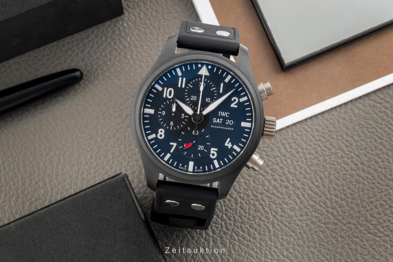 IWC Fliegerchronograph chronograph ceramic / titanium automatic men's watch IW389101 LP: 9900EUR [2604034]