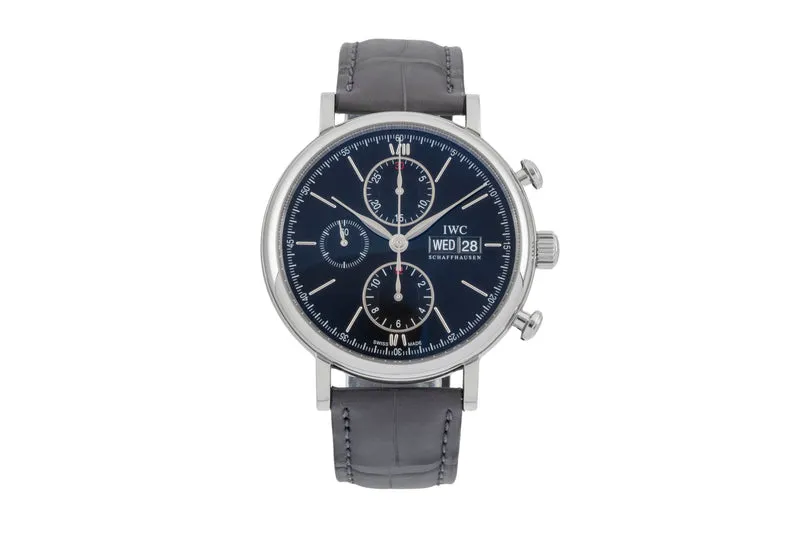 IWC Portofino chronograph steel automatic men's watch IW391002 LP: 7100EUR [2604339]