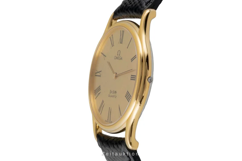Omega De Ville gilt-brass quartz men's watch 191.0077 Vintage [2603877]