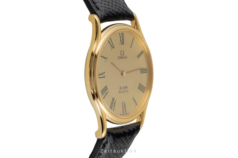 Omega De Ville gilt-brass quartz men's watch 191.0077 Vintage [2603877]