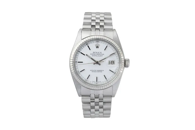 Rolex Datejust steel / white gold automatic men's watch 16014 Vintage [2604064]
