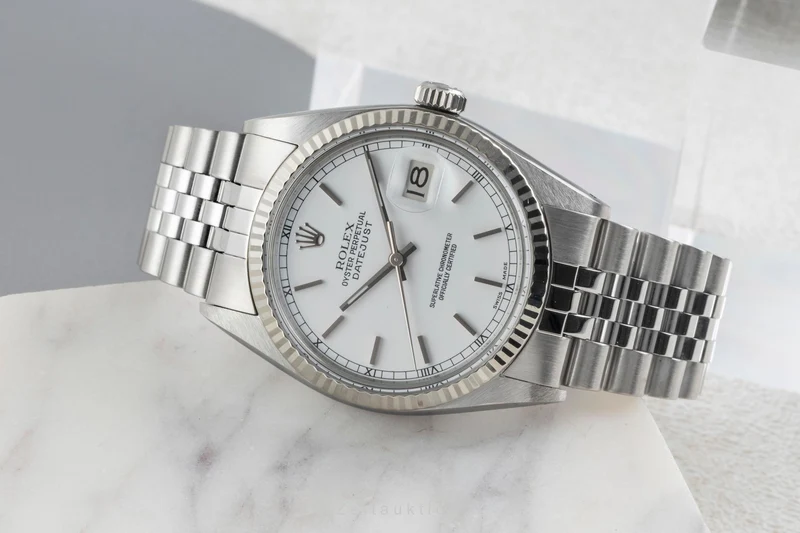 Rolex Datejust steel / white gold automatic men's watch 16014 Vintage [2604064]