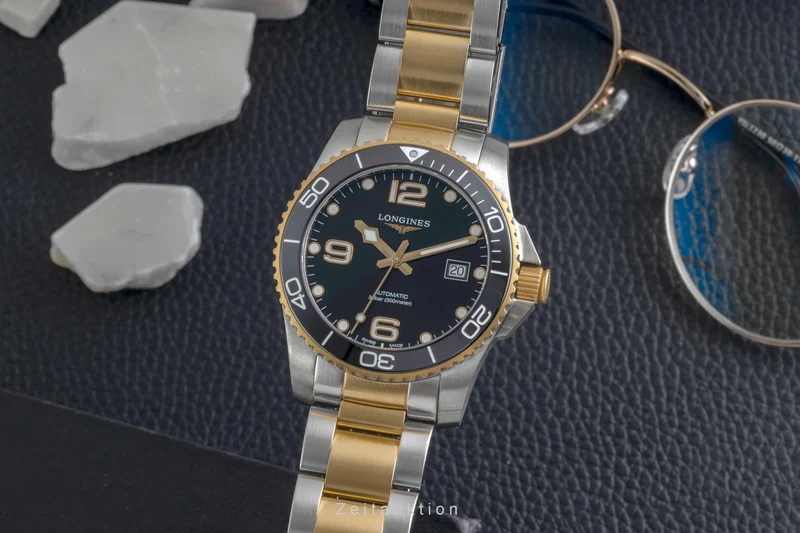 Longines Hydro Conquest gilt / steel automatic men's watch L3.781.3.56.7 [2603599]