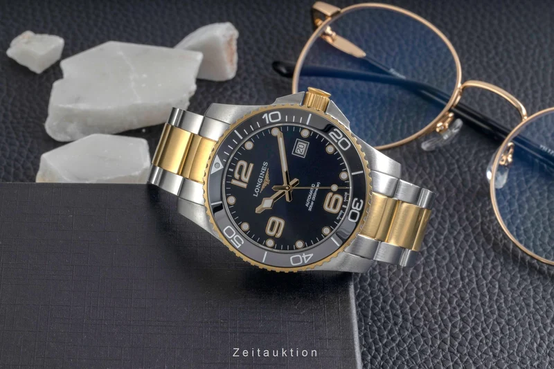 Longines Hydro Conquest gilt / steel automatic men's watch L3.781.3.56.7 [2603599]