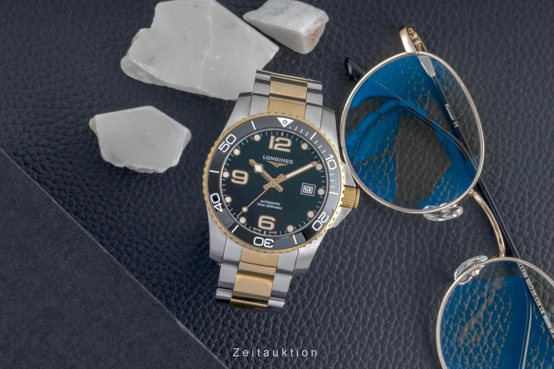 Longines Hydro Conquest gilt / steel automatic men's watch L3.781.3.56.7 [2603599]