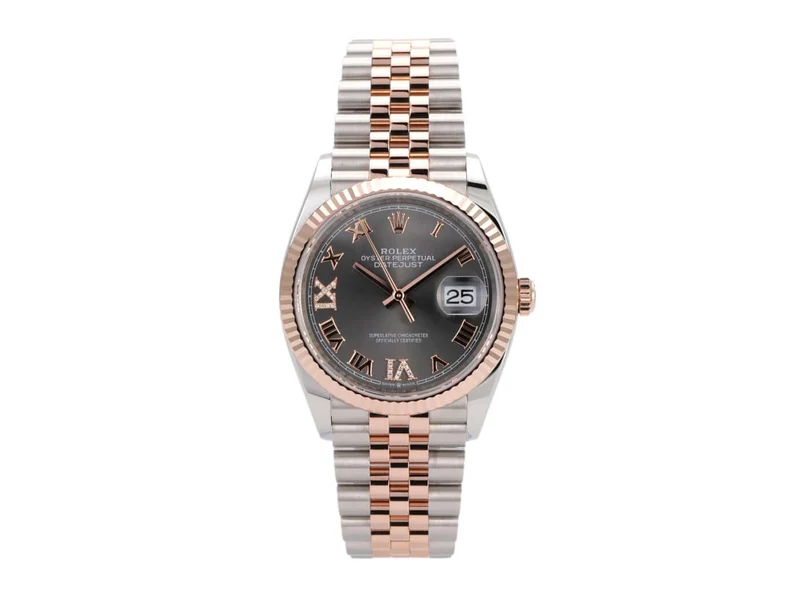 Rolex Datejust 36 126231 Rhodium Römisch Diamant Jubile-Band