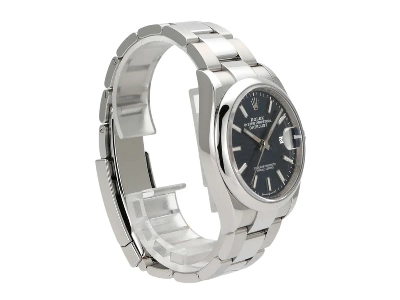 Rolex Datejust 36 Oystersteel 126200 Blau Riffelmuster