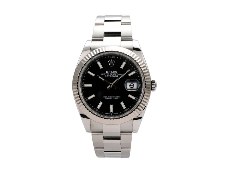 Rolex Datejust 41 Edelstahl Weißgold 126334 Schwarz