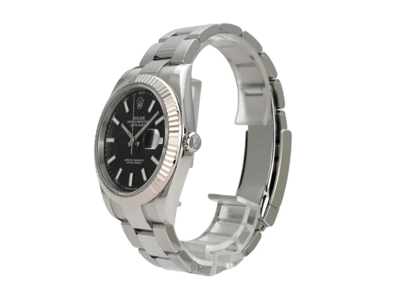 Rolex Datejust 41 Edelstahl Weißgold 126334 Schwarz