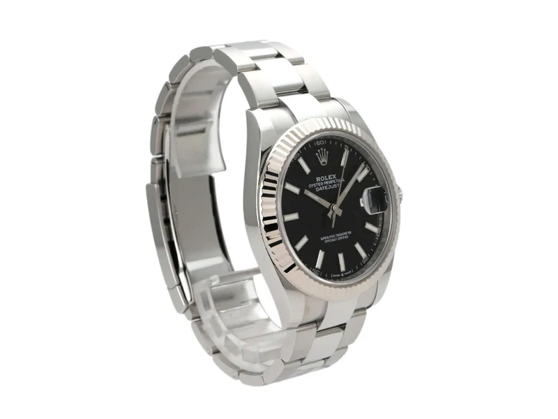 Rolex Datejust 41 Edelstahl Weißgold 126334 Schwarz