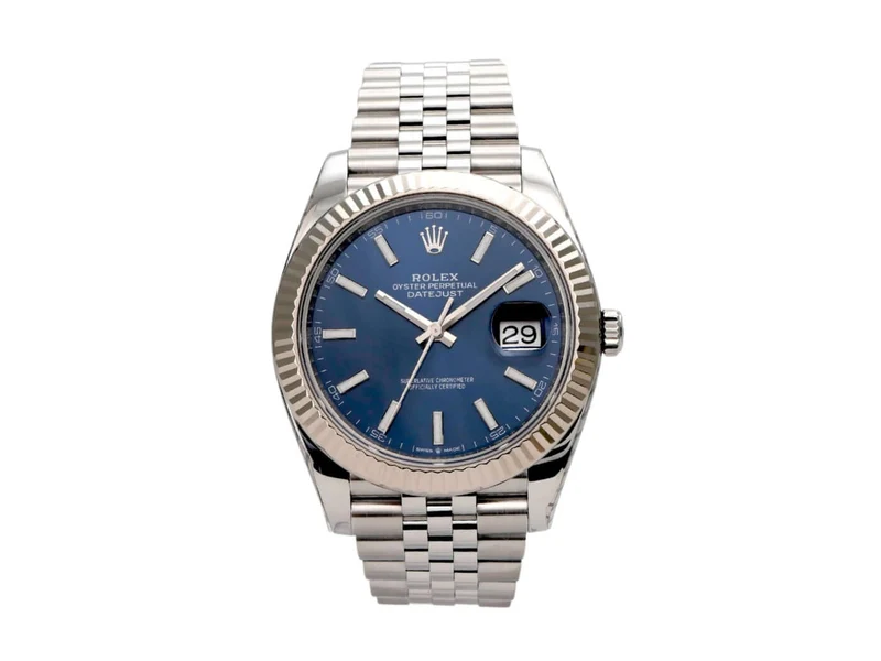 Rolex Datejust 41 Edelstahl Weißgold 126334 Blau Jubile-Band