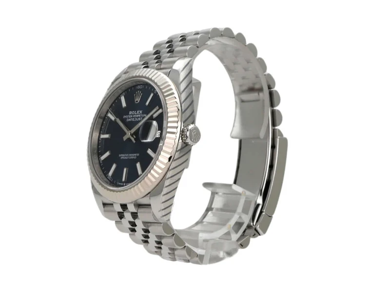 Rolex Datejust 41 Edelstahl Weißgold 126334 Blau Jubile-Band