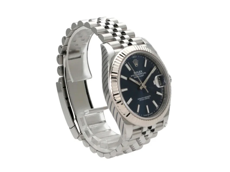 Rolex Datejust 41 Edelstahl Weißgold 126334 Blau Jubile-Band