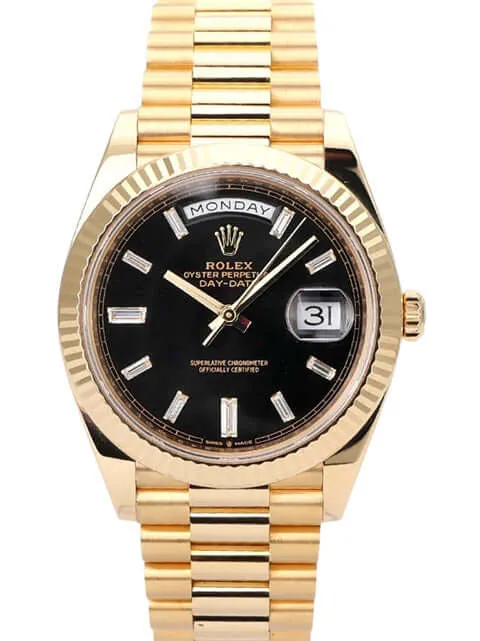 Rolex Day-Date 40 Gelbgold 228238 Schwarz Diamant