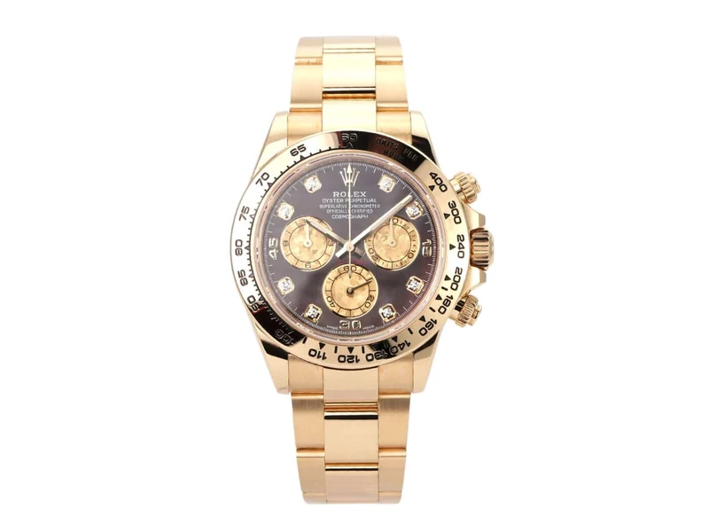 Rolex Cosmograph Daytona 116508 Gelbgold Dunkles Perlmutt Diamant