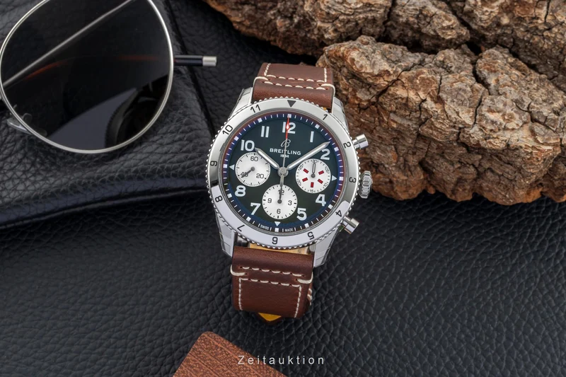 Breitling Avi chronograph steel automatic men's watch A233802A1L1X1 LP: 6000EUR [2603664]
