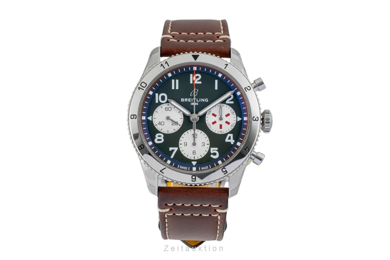 Breitling Avi chronograph steel automatic men's watch A233802A1L1X1 LP: 6000EUR [2603664]
