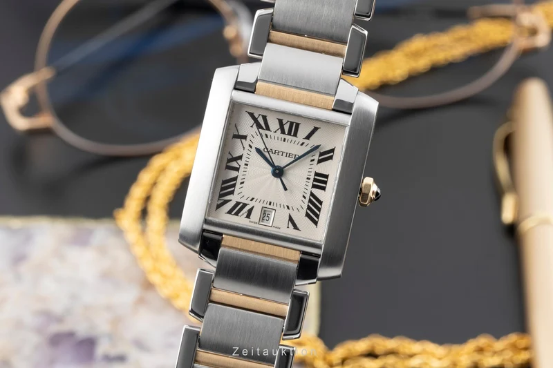 Cartier Tank Francaise steel / gold automatic unisex W51005Q4 [2603538]