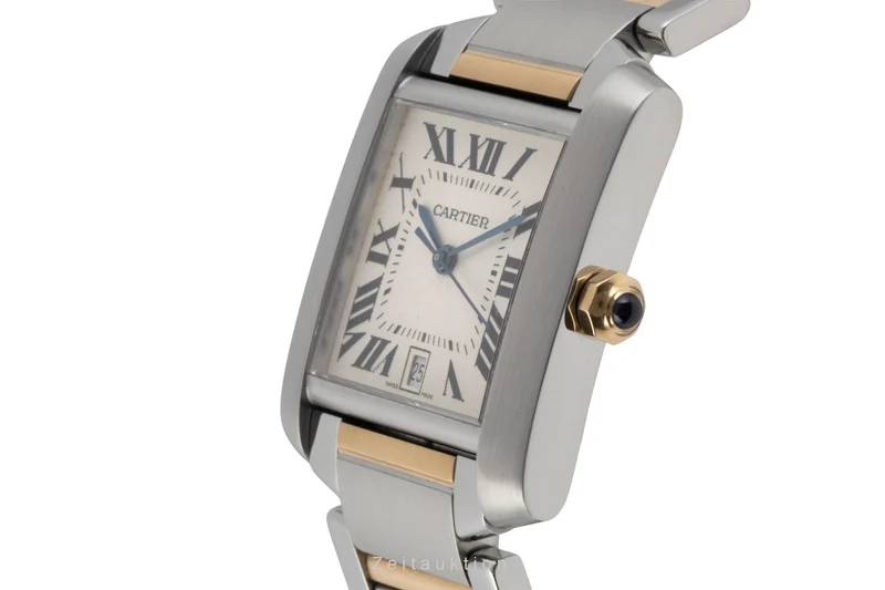 Cartier Tank Francaise steel / gold automatic unisex W51005Q4 [2603538]
