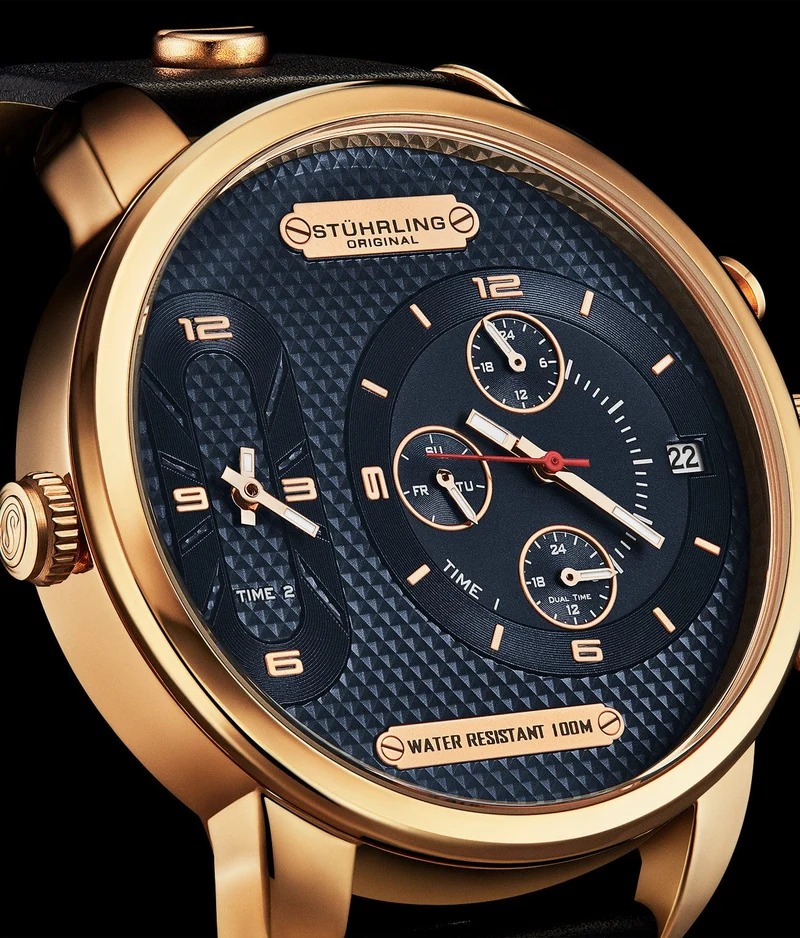 Stührling Global GMT 4052 Japanese Quartz 52mm