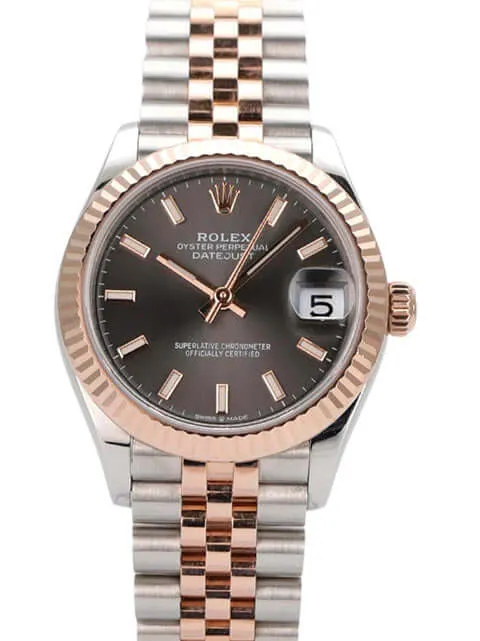 Rolex Datejust 31 Oystersteel Everose-Gold 278271 Grau Jubile-Band