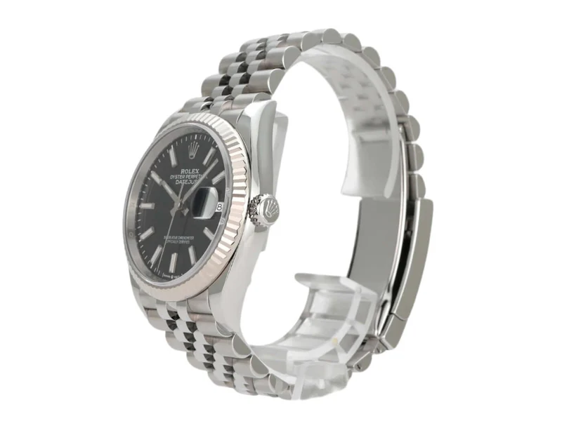 Rolex Datejust 36 Oystersteel Weißgold 126234 Schwarz Jubile-Band
