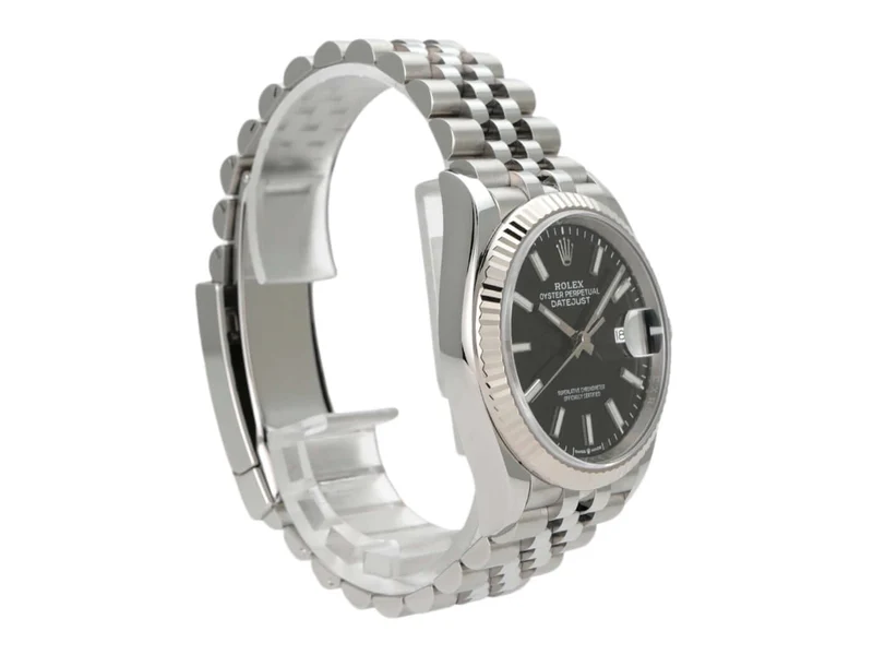 Rolex Datejust 36 Oystersteel Weißgold 126234 Schwarz Jubile-Band