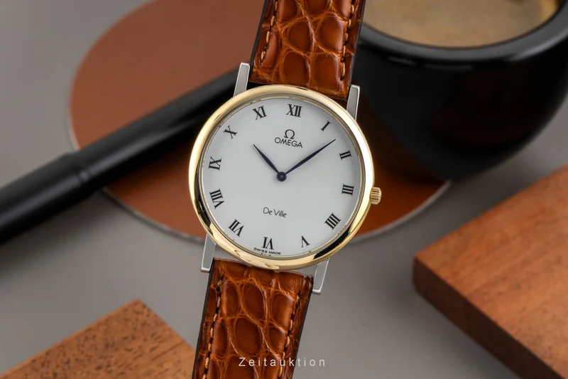 Omega De Ville steel / gold quartz men's watch 195.2378 [2603916]