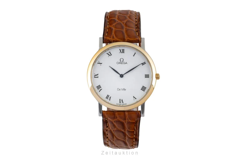 Omega De Ville steel / gold quartz men's watch 195.2378 [2603916]