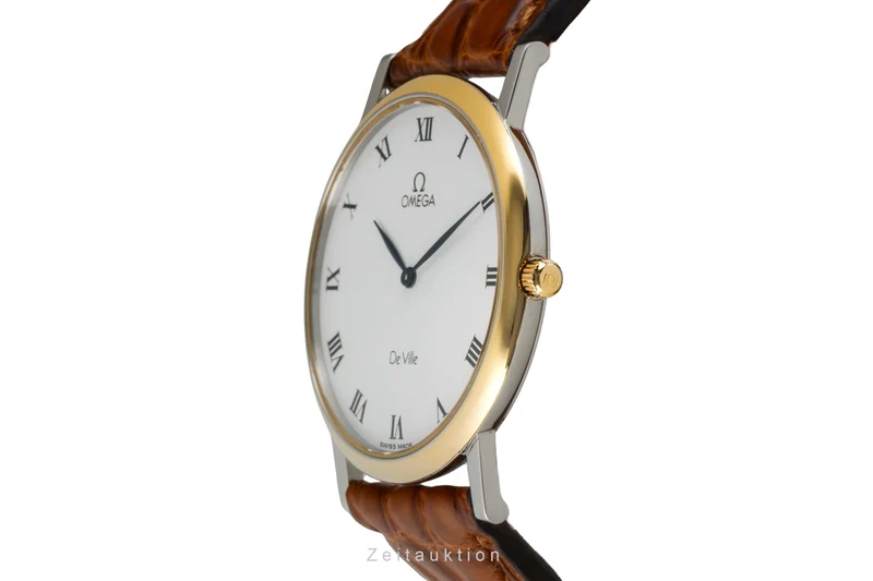 Omega De Ville steel / gold quartz men's watch 195.2378 [2603916]