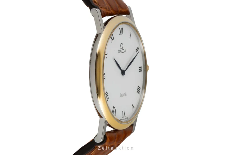 Omega De Ville steel / gold quartz men's watch 195.2378 [2603916]
